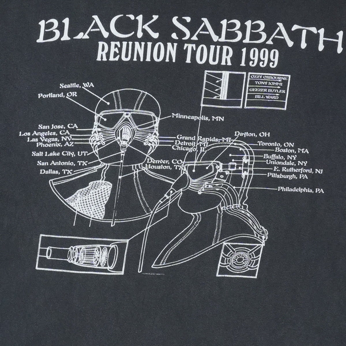 1999 Black Sabbath Reunion Tour Shirt