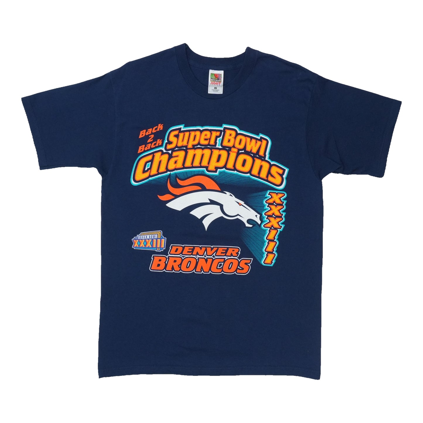 1999 Denver Broncos Back To Back Super Bowl Champions Shirt