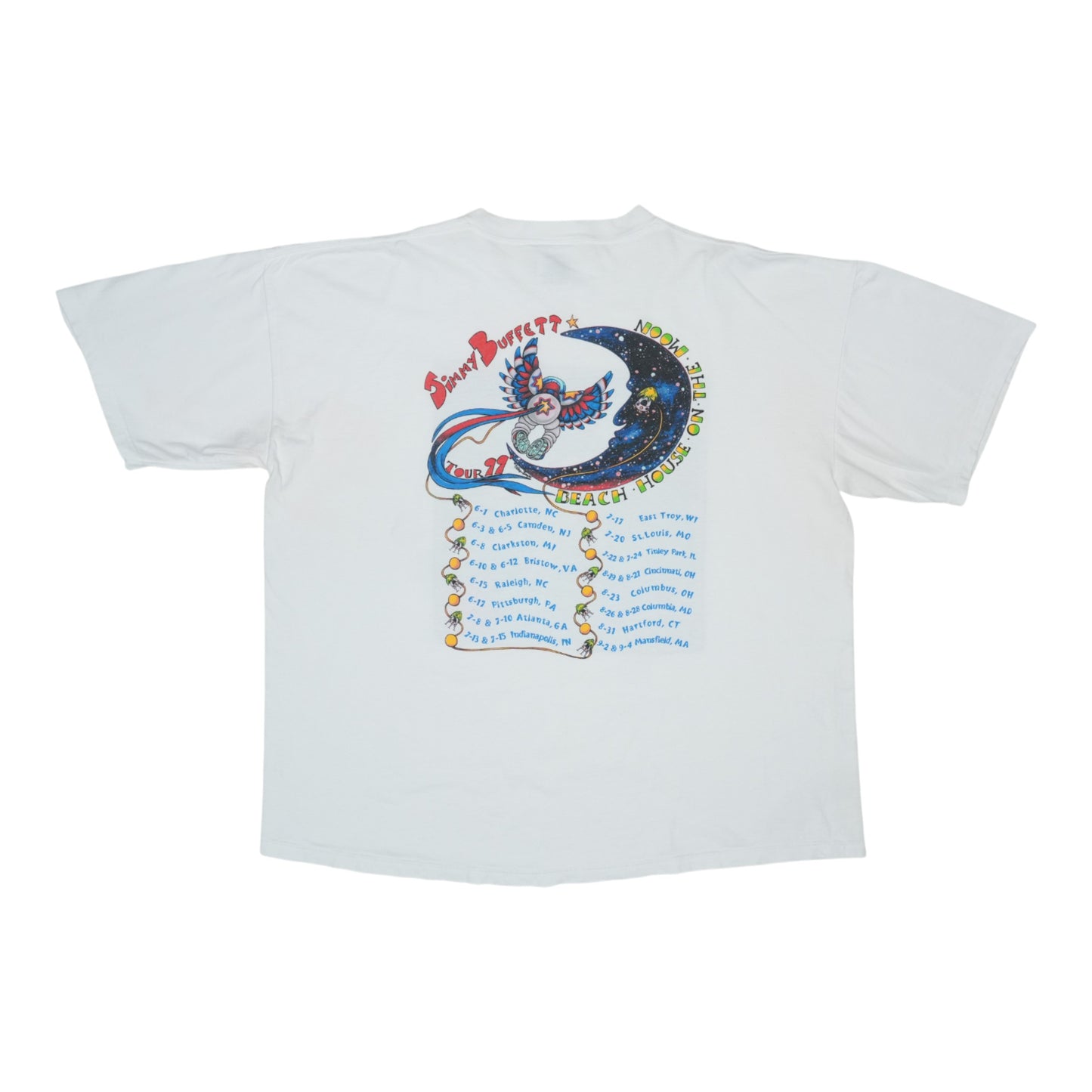 1999 Jimmy Buffett Beach House On The Moon Tour Shirt