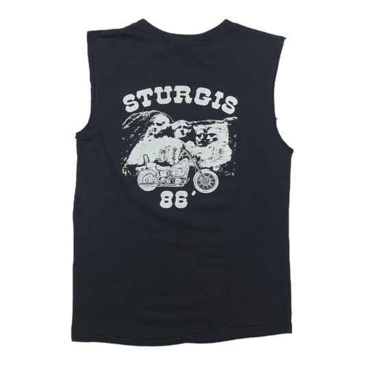 1986 Sturgis Harley Davidson Sleeveless Shirt Back