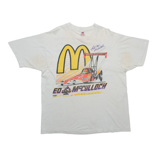 1990s Ed McCulloch McDonalds NHRA Dragster Shirt Front