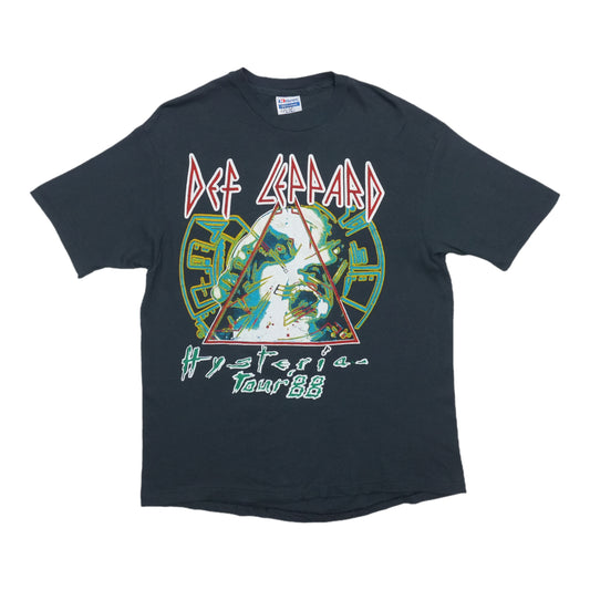 1988 Def Leppard Hysteria Tour Shirt Front
