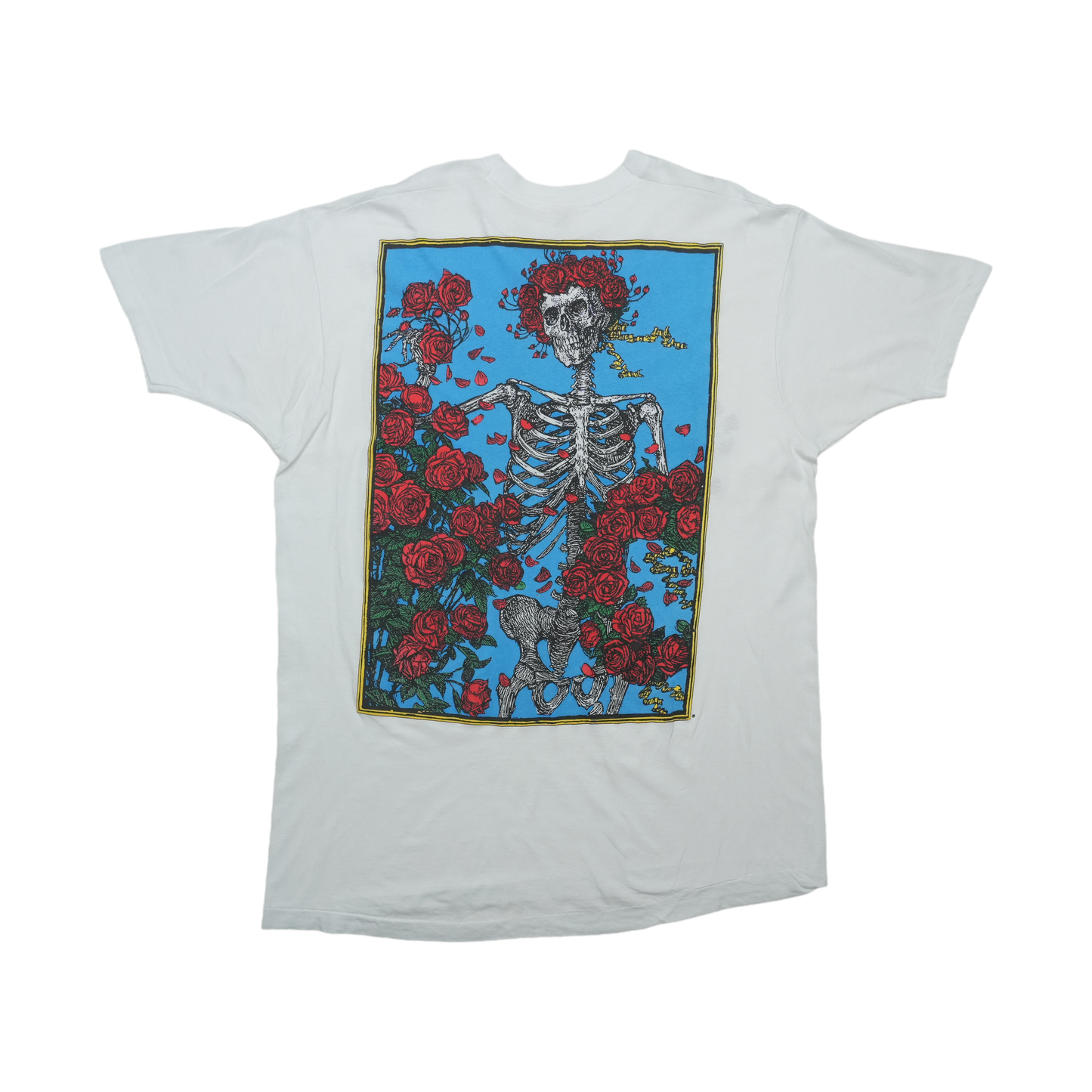 1990 Grateful Dead 25th Anniversary Skull Roses Shirt Back