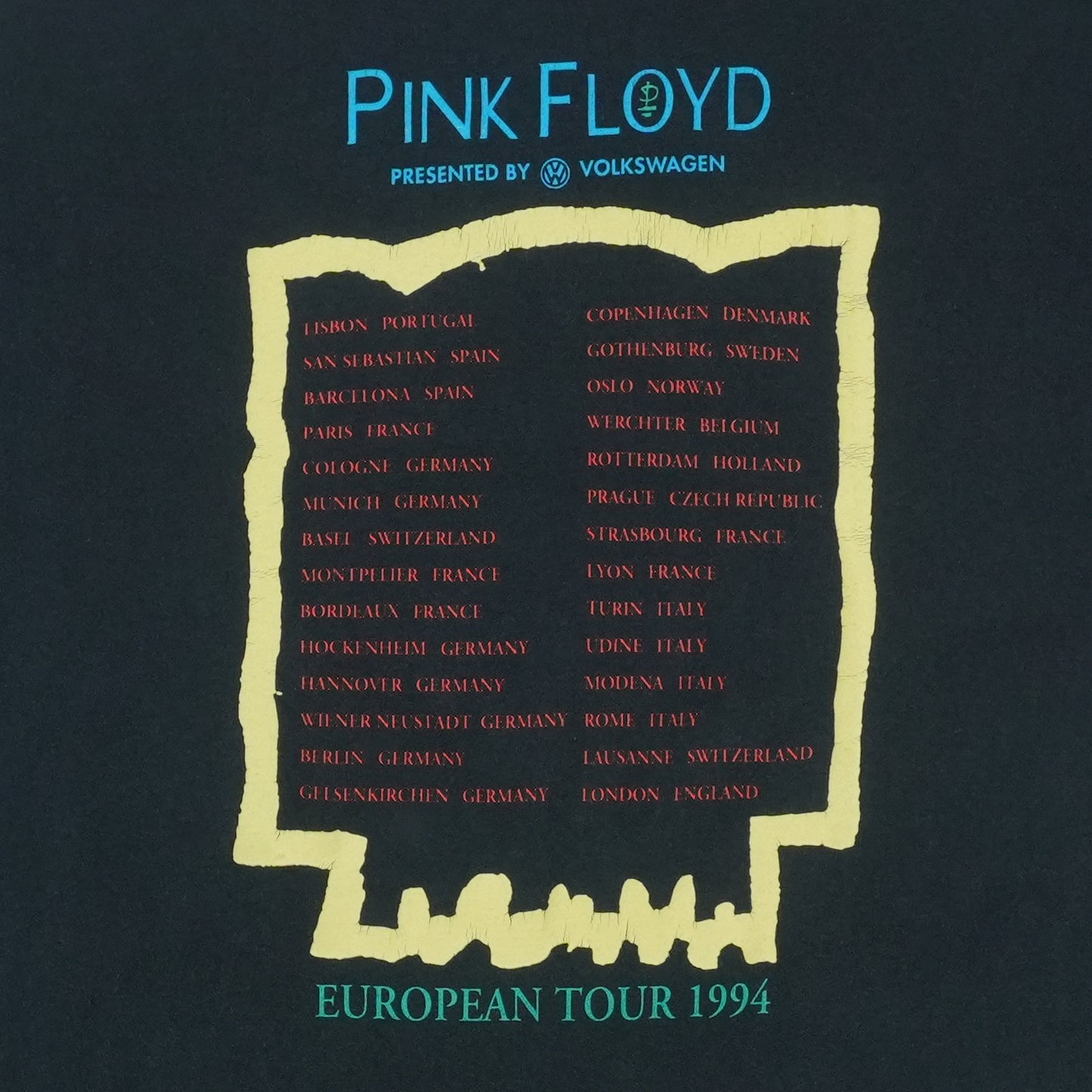 1994 Pink Floyd Division Bell European Tour Shirt Detail 4