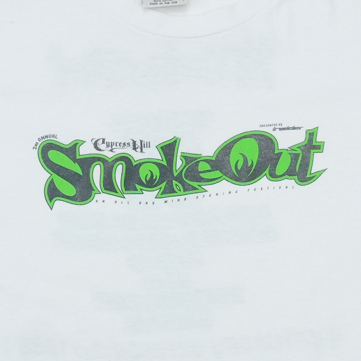 1999 Cypress Hill Smokeout Festival Shirt Detail 2