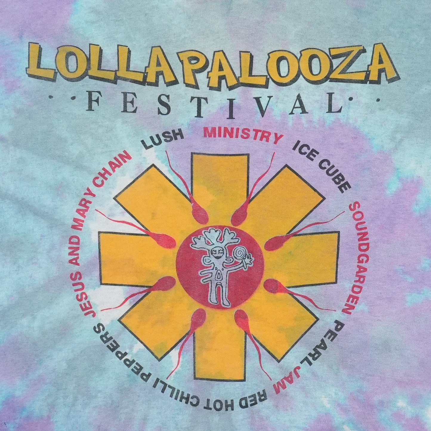 1992 Lollapalooza Festival Shirt Front Graphic