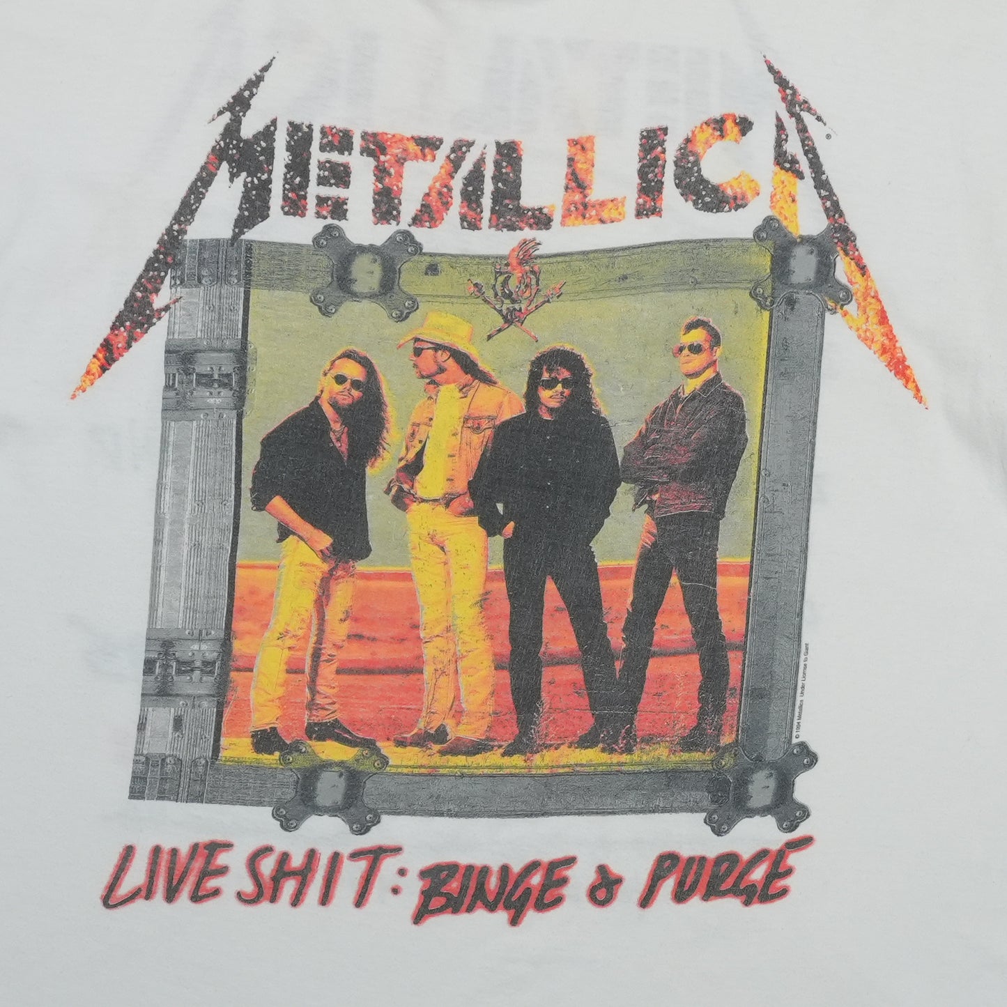 1994 Metallica Live Shit Binge and Purge Shirt Front Detail 1