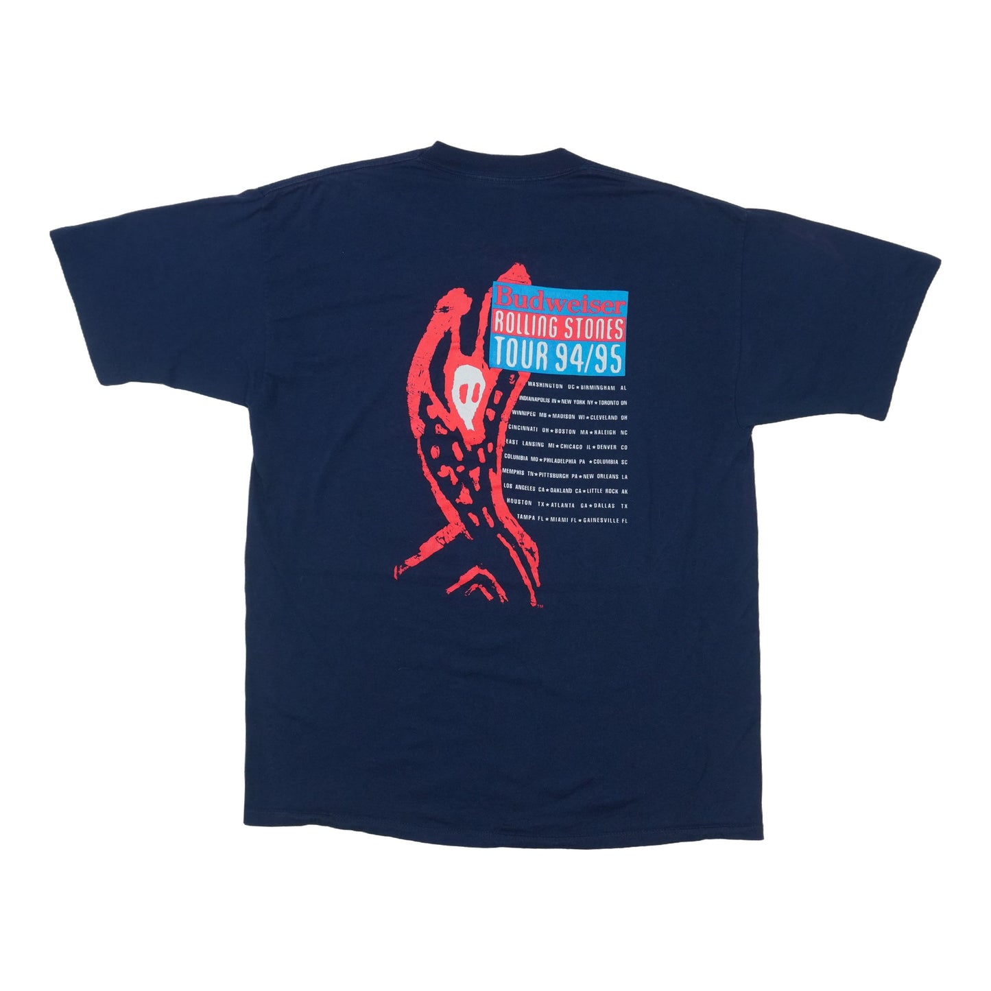 1994 Rolling Stones Voodoo Lounge Tour Shirt Back