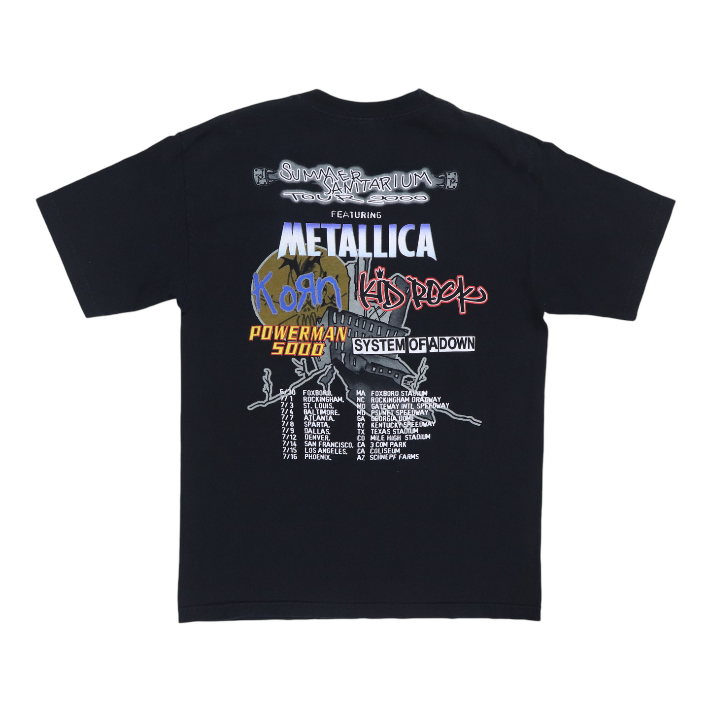 トップス 00s llica Summer Sanitarium Tour Tee Vintage 2000 Metallica Summer Sanitarium Tour Shirt – WyCo
