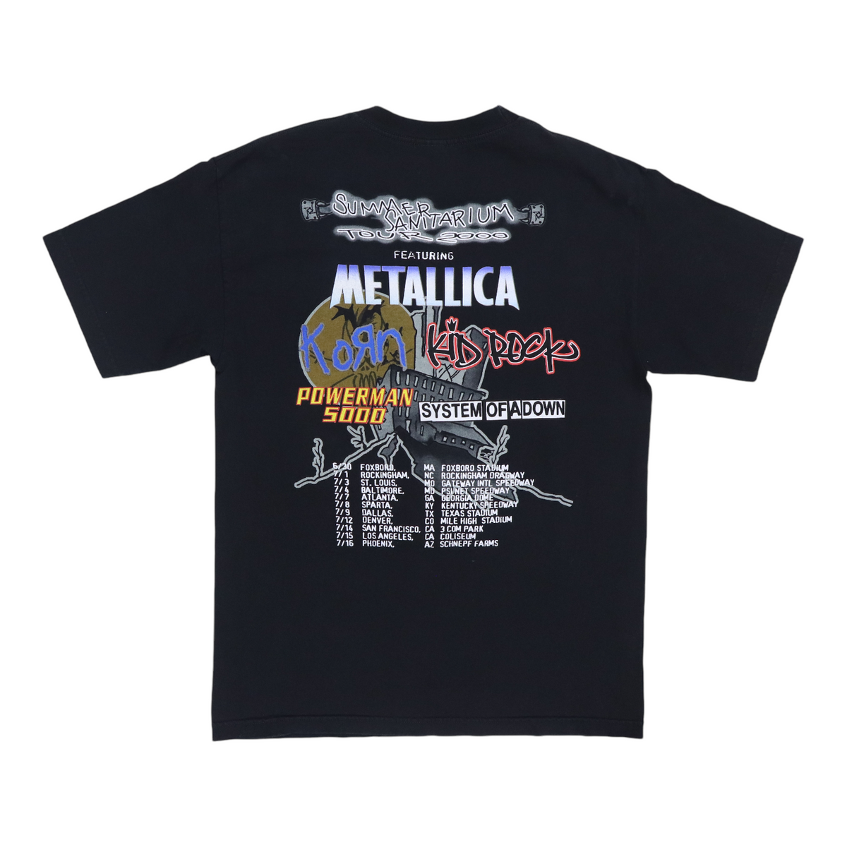 2000 Metallica Summer Sanitarium Tour Shirt | Authentic Vintage