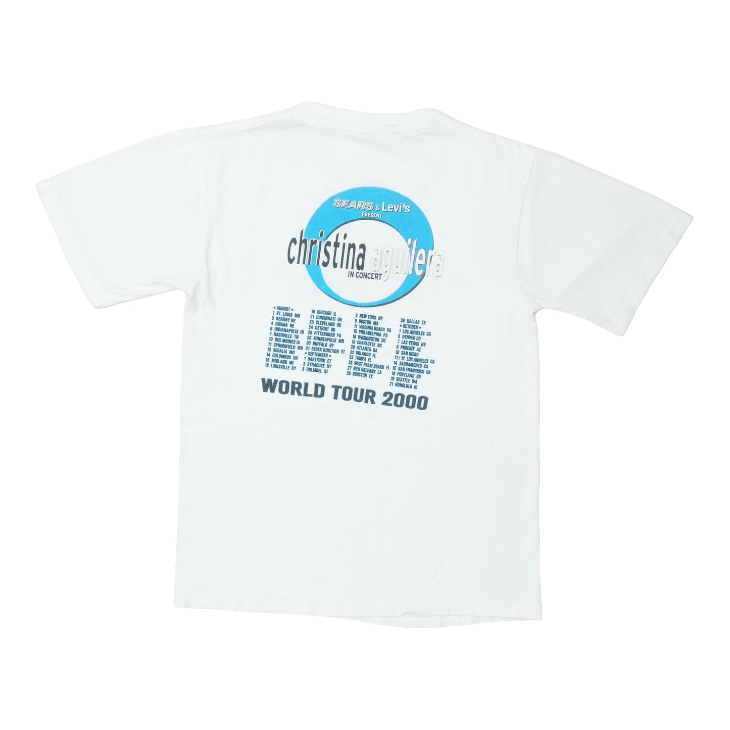 2000 Christina Aguilera World Tour Shirt