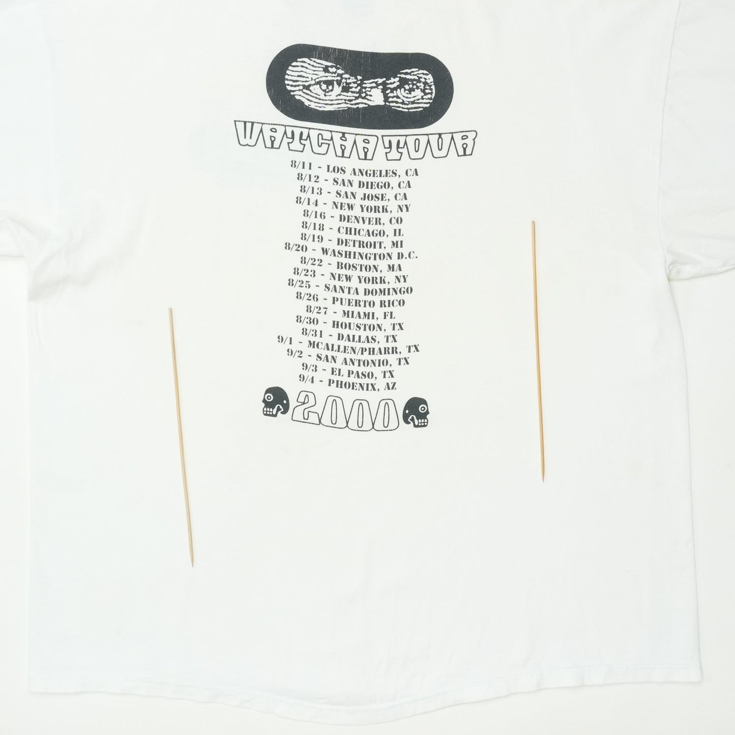 2000 Watcha Tour Panic Tour Crew Shirt