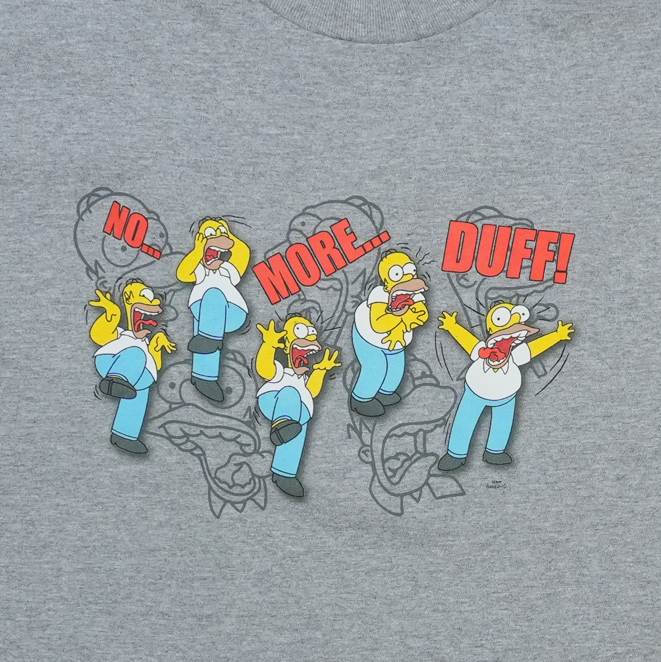 2000s Simpsons Homer Duff Beer Shirt Detail 1