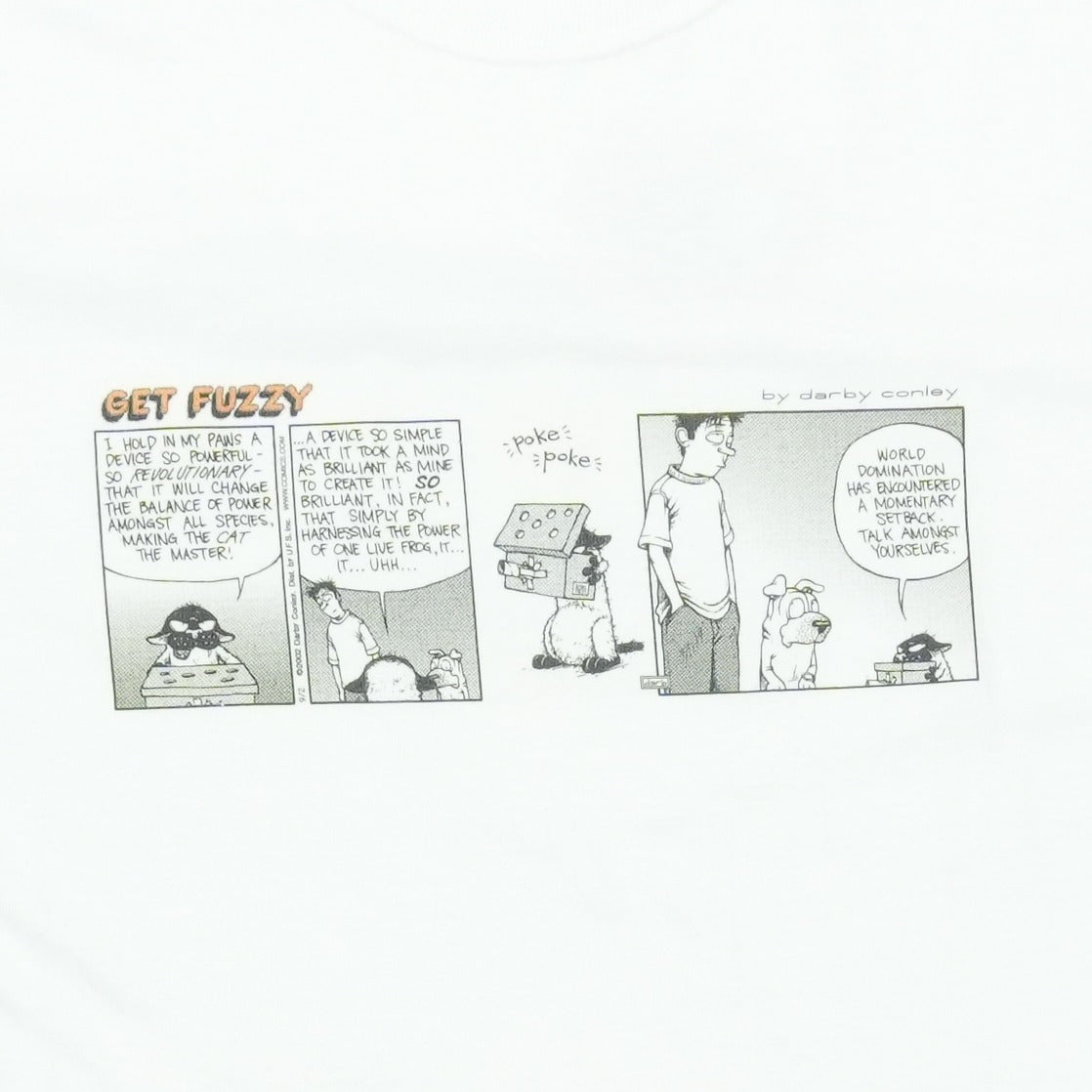 2000s Get Fuzzy Darby Conley Comic Strip Shirt