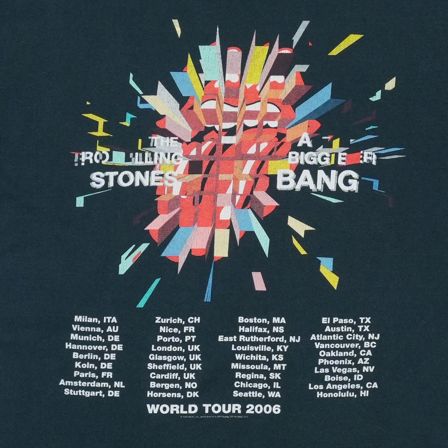 2000s The Rolling Stones A Bigger Bang Tour Shirt