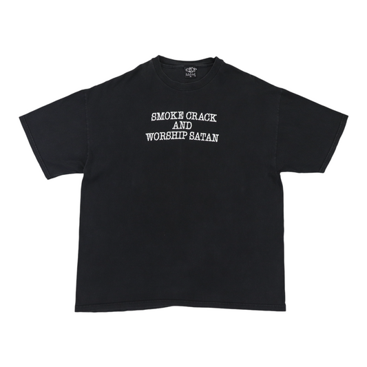 2000s Smoke Crack Worship Satan Sik Productions Shirt