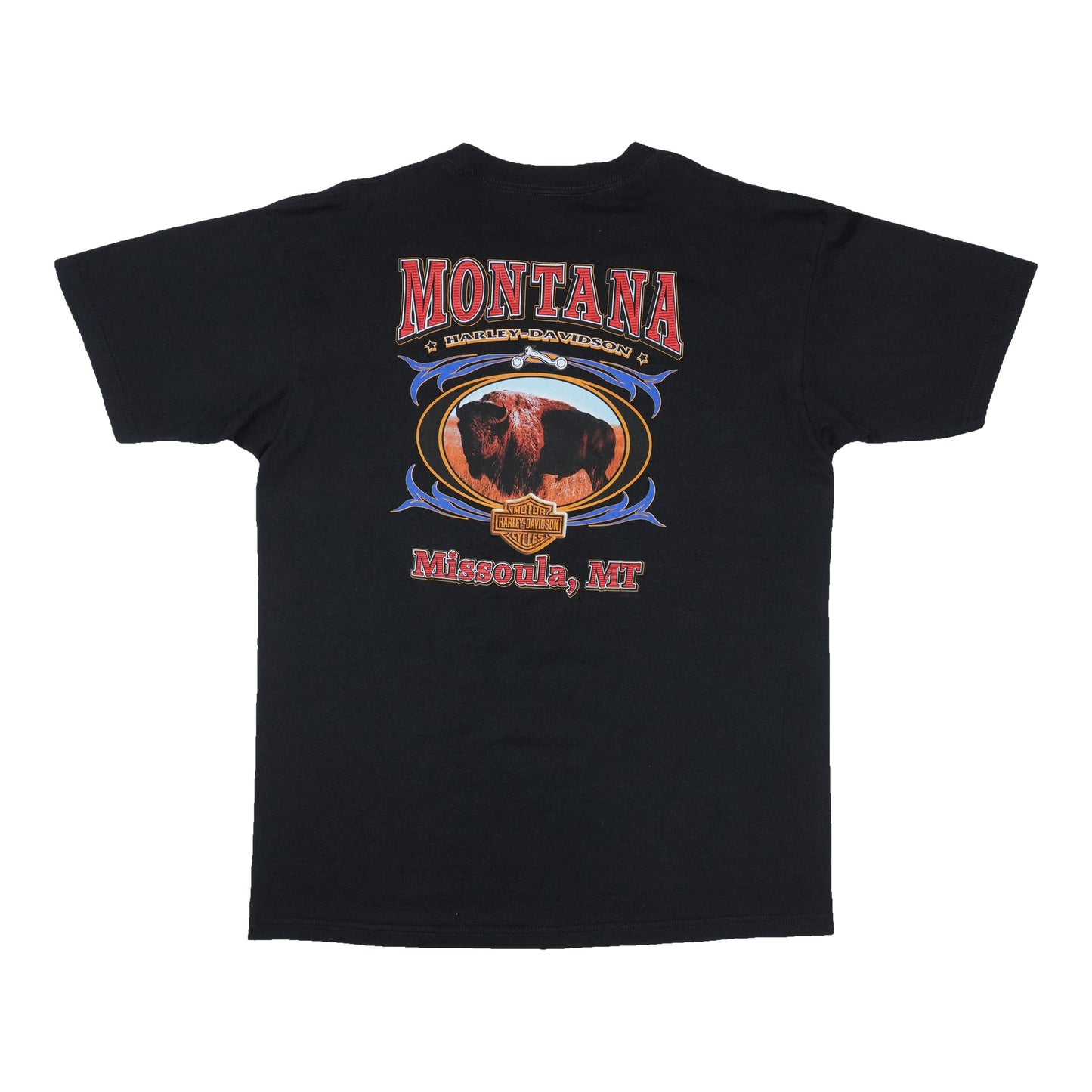 2001 Harley Davidson Missoula Montana Bison Shirt