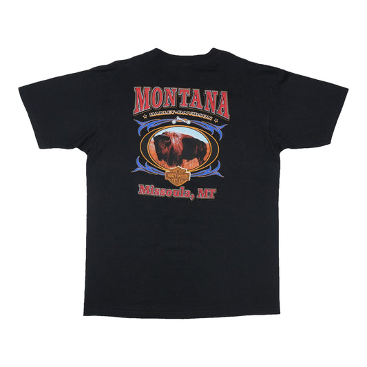 2001 Harley Davidson Missoula Montana Bison Shirt