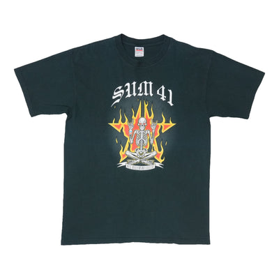 2001 Sum 41 Flaming Skeleton Shirt