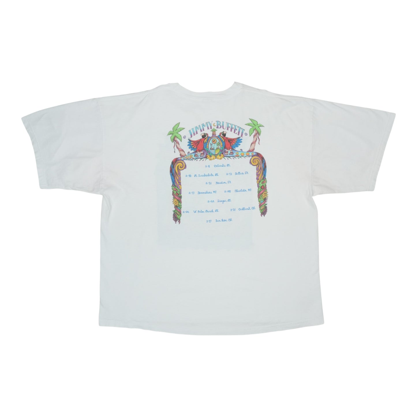2001 Jimmy Buffett Tour Shirt