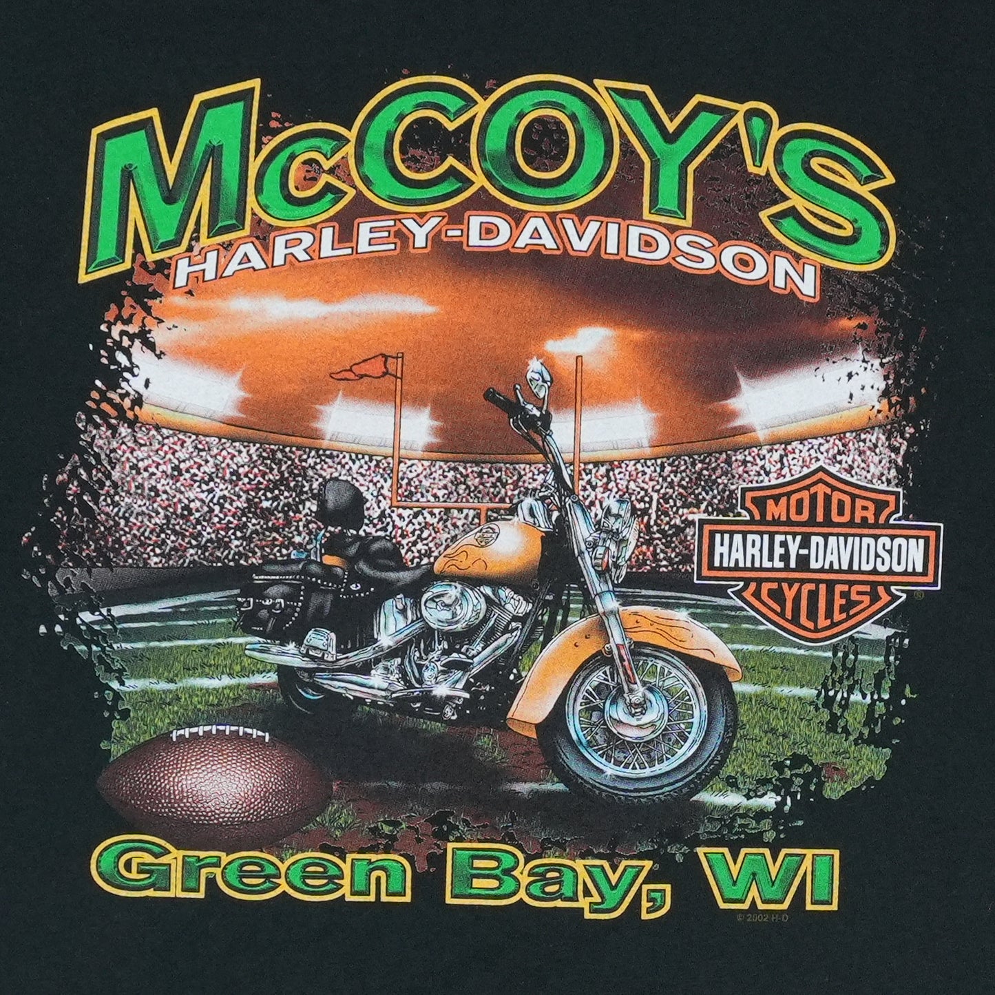 2002 Harley Davidson McCoy's Green Bay Wisconsin Shirt