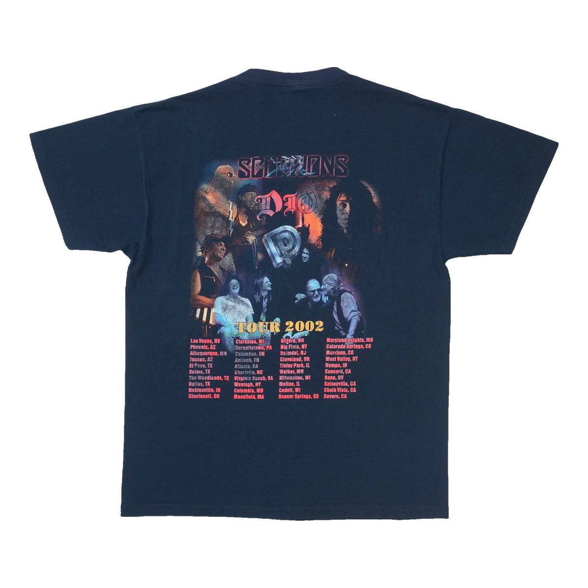 2002 Deep Purple Scorpions Dio Tour Shirt