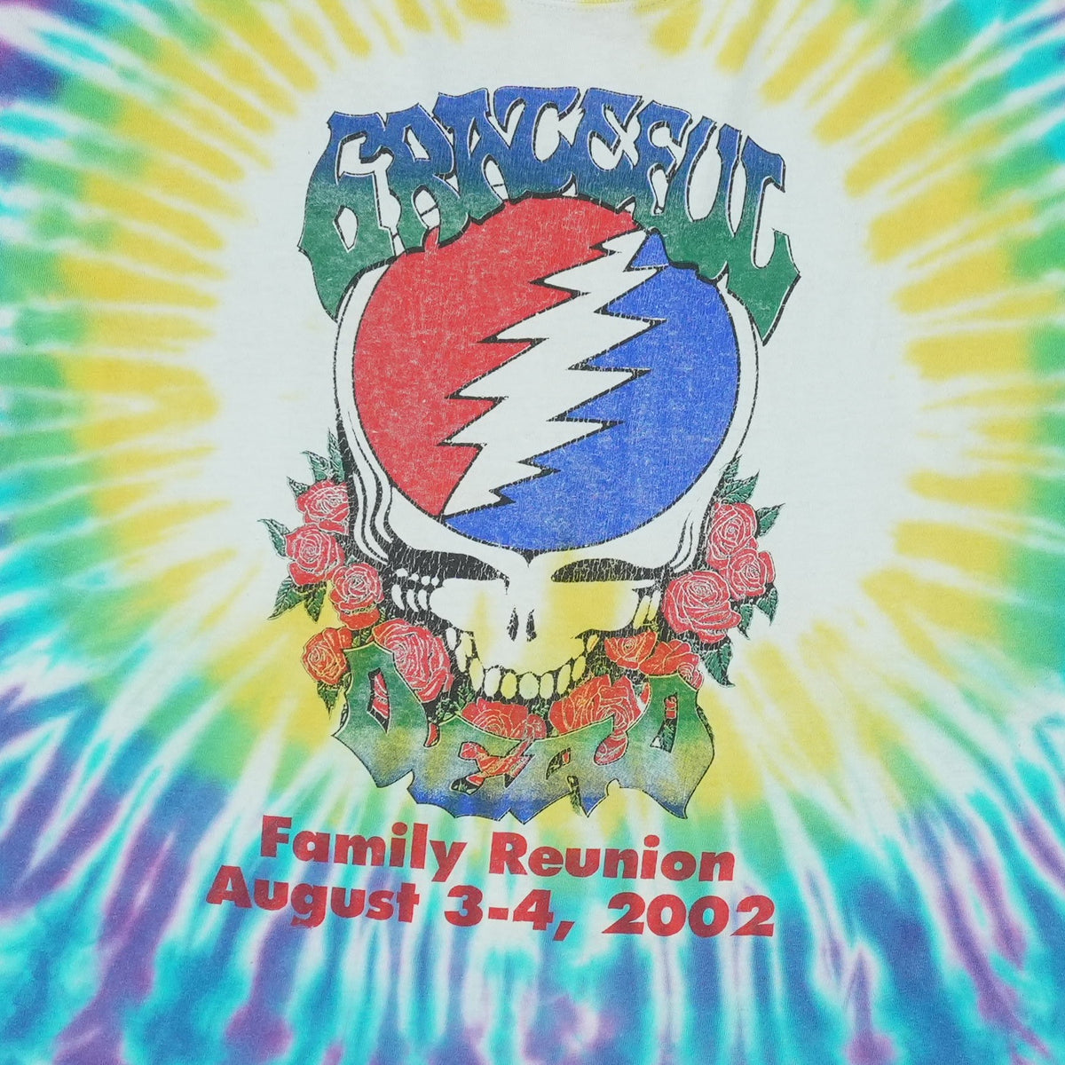 2002 Grateful Dead Family Reunion Alpine Valley Tie Dye Shirt