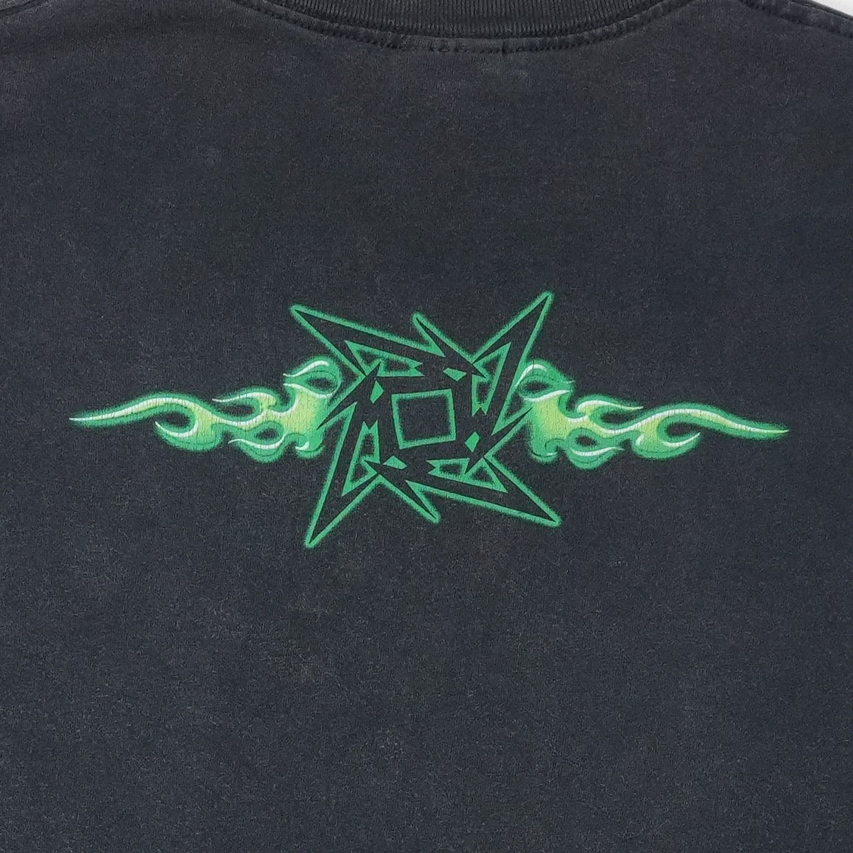 2002 Metallica Flaming Ninja Star Shirt