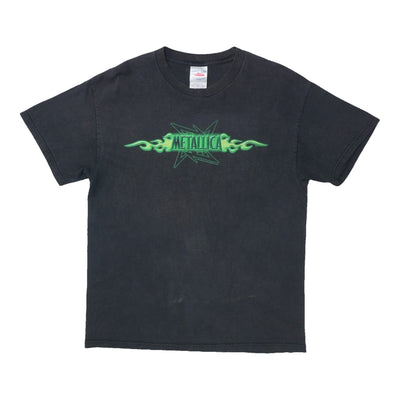 2002 Metallica Flaming Ninja Star Shirt
