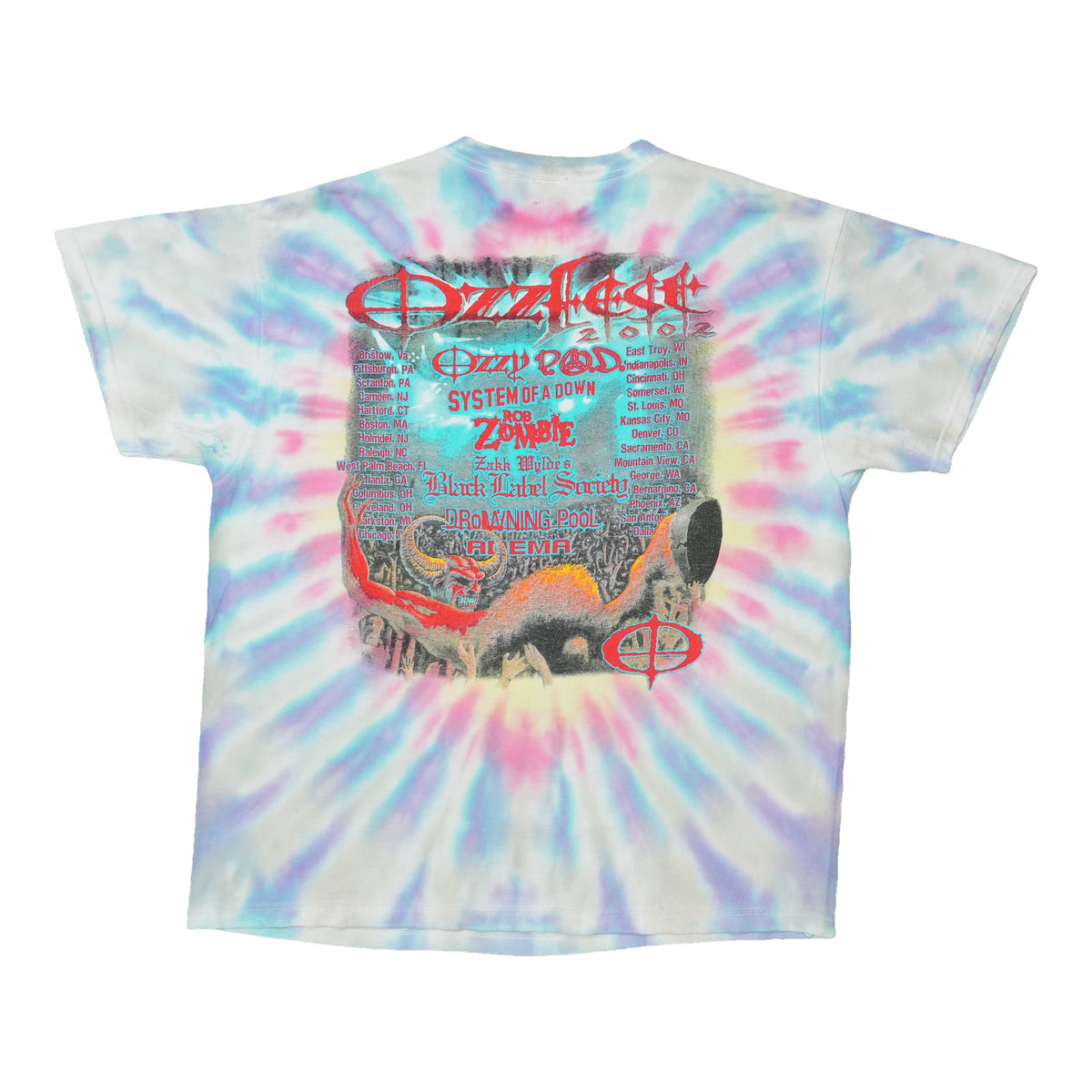 2002 Ozzfest Tie Dye Shirt