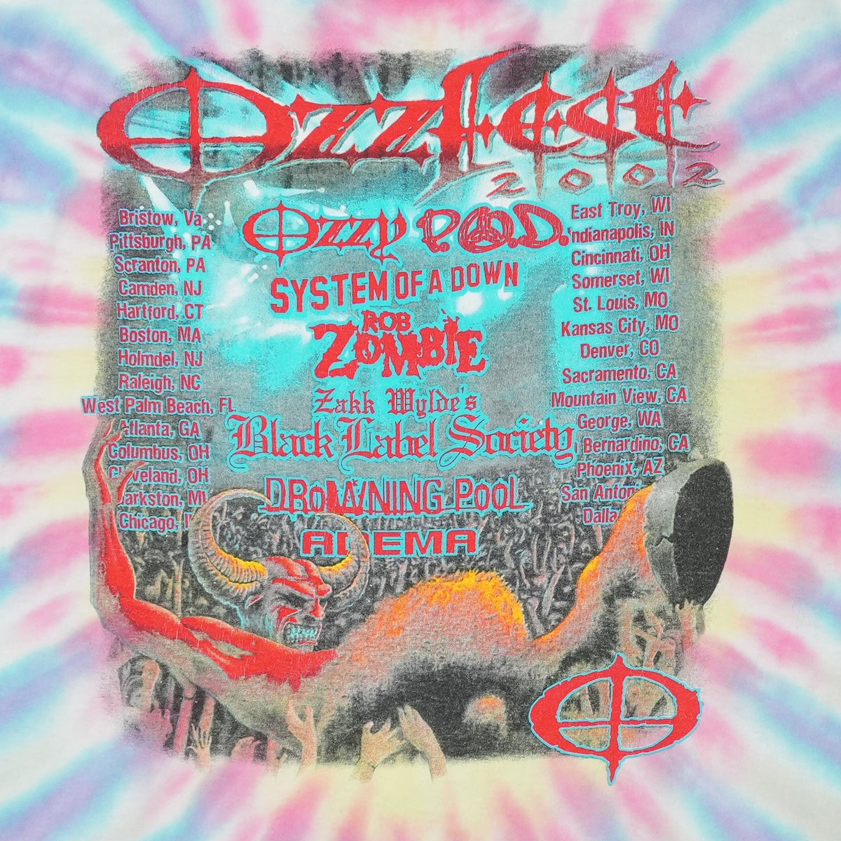2002 Ozzfest Tie Dye Shirt