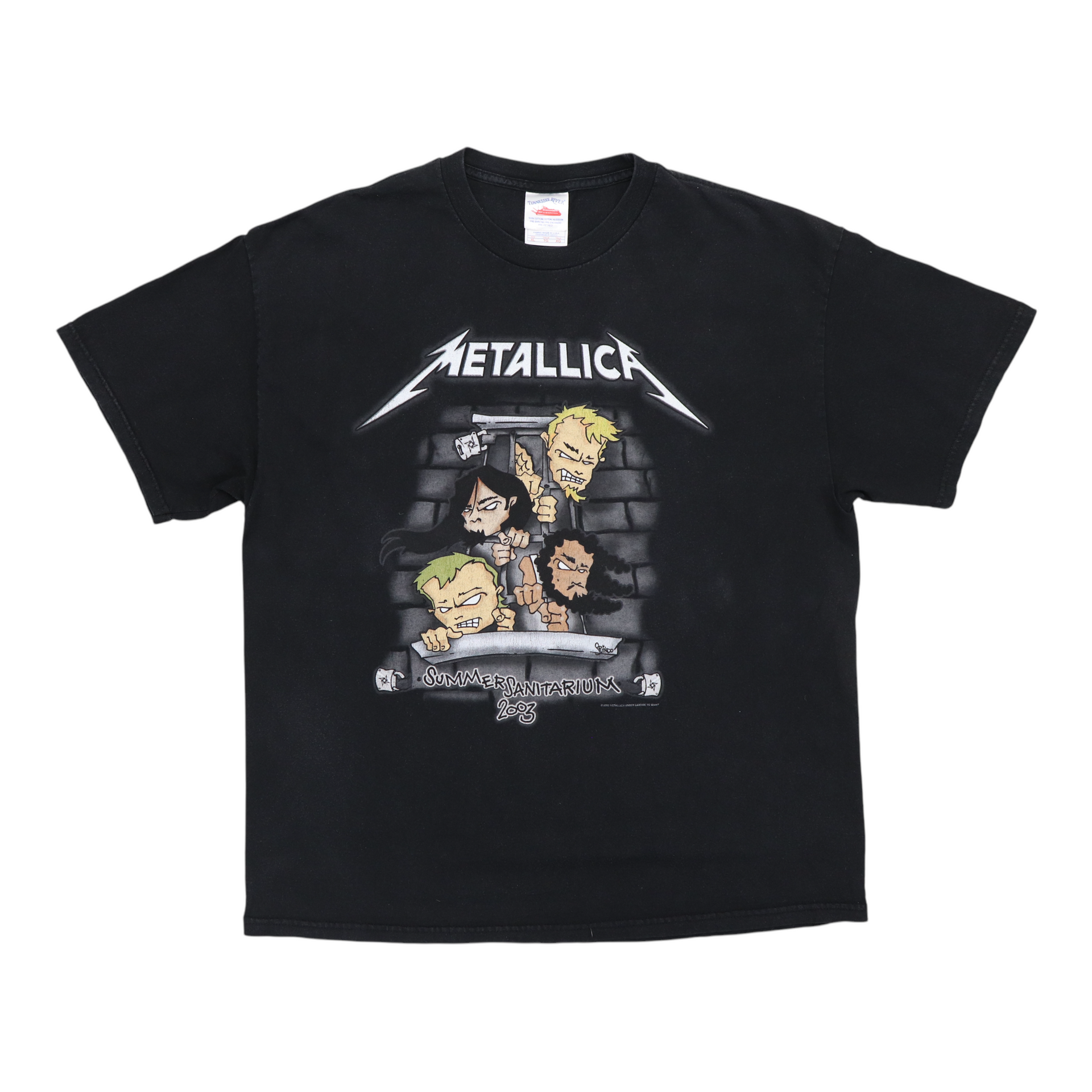llica Summer Sanitarium VintageTシャツ Vintage Metallica 2003 t shirt Summer Sanitarium tour black short