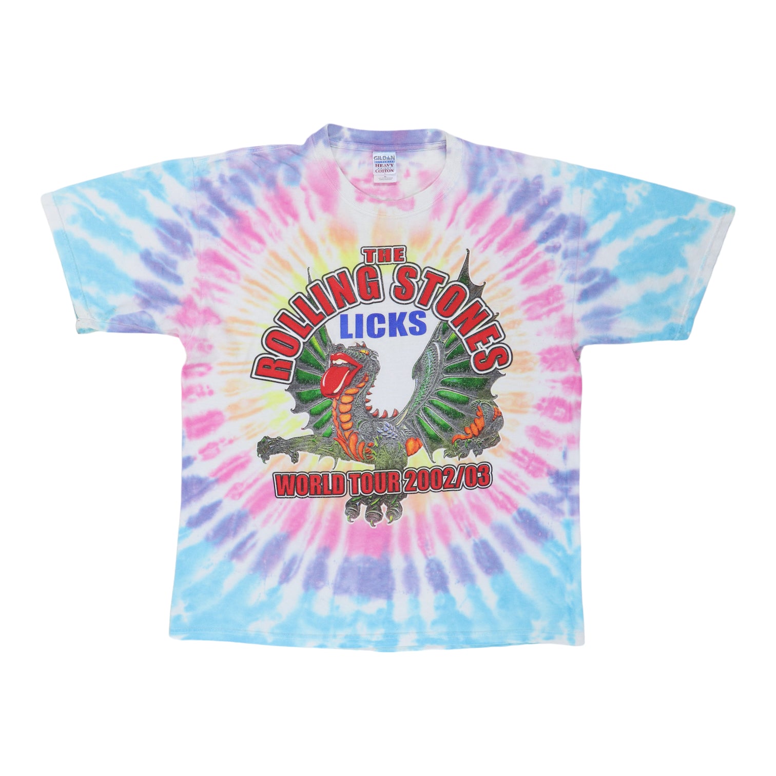 2003 Rolling Stones Licks World Tour Tie Dye Shirt | Authentic