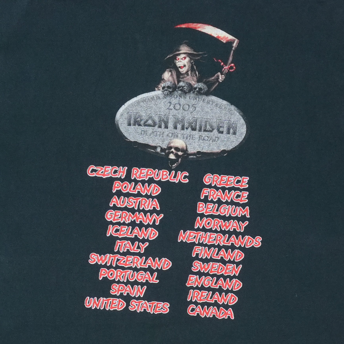 2003 Iron Maiden Dance Of Death World Tour Shirt