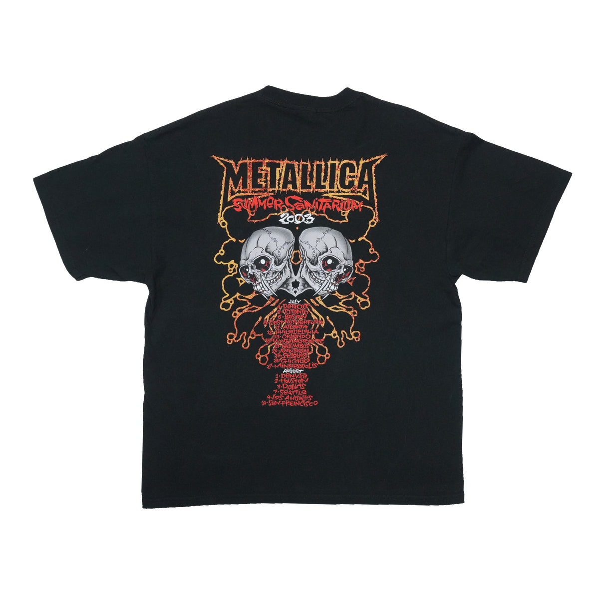 2003 Metallica Summer Sanitarium Tour Shirt
