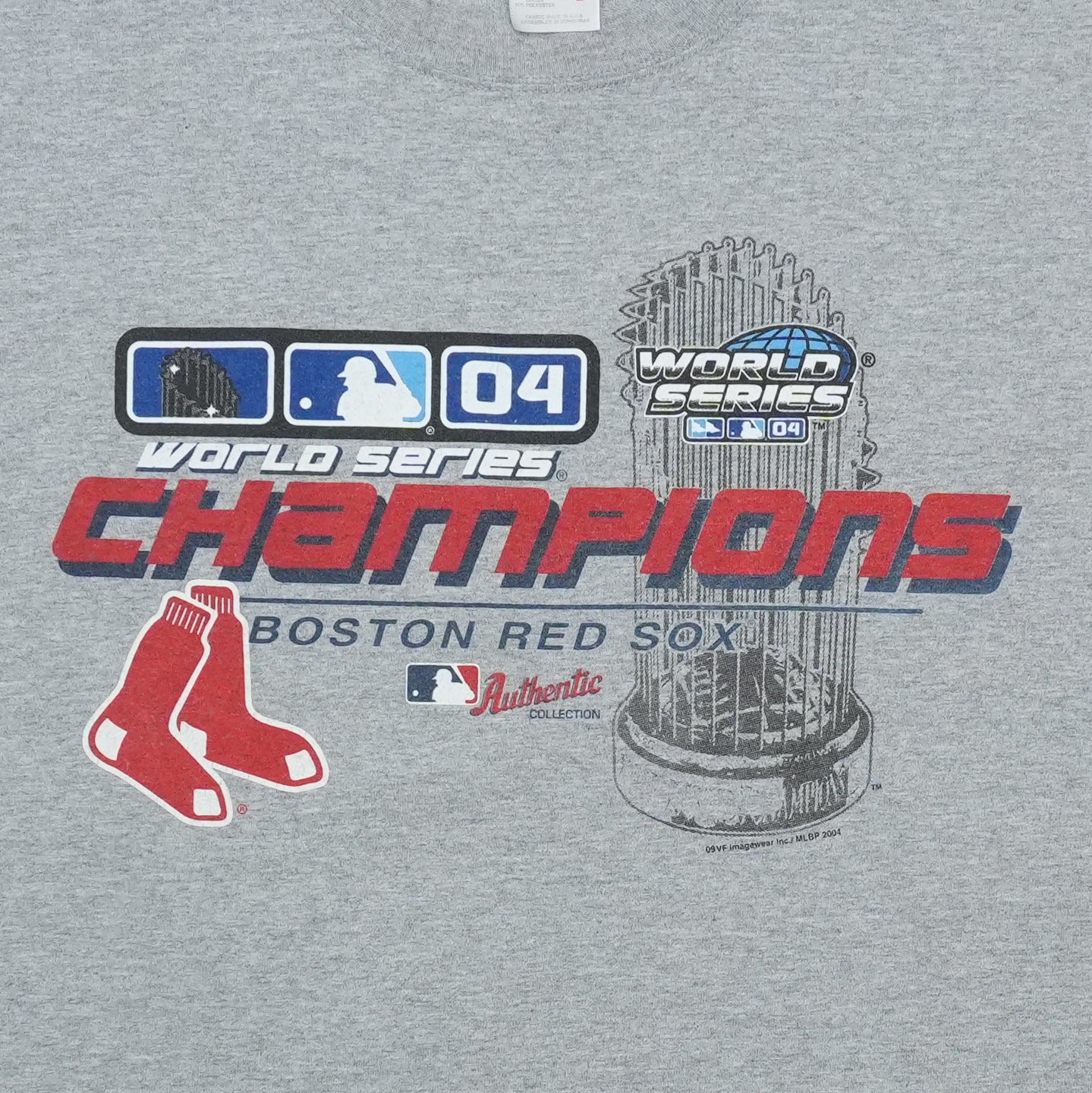 2004 Boston Red Sox World Series Champions Shirt Detail 1