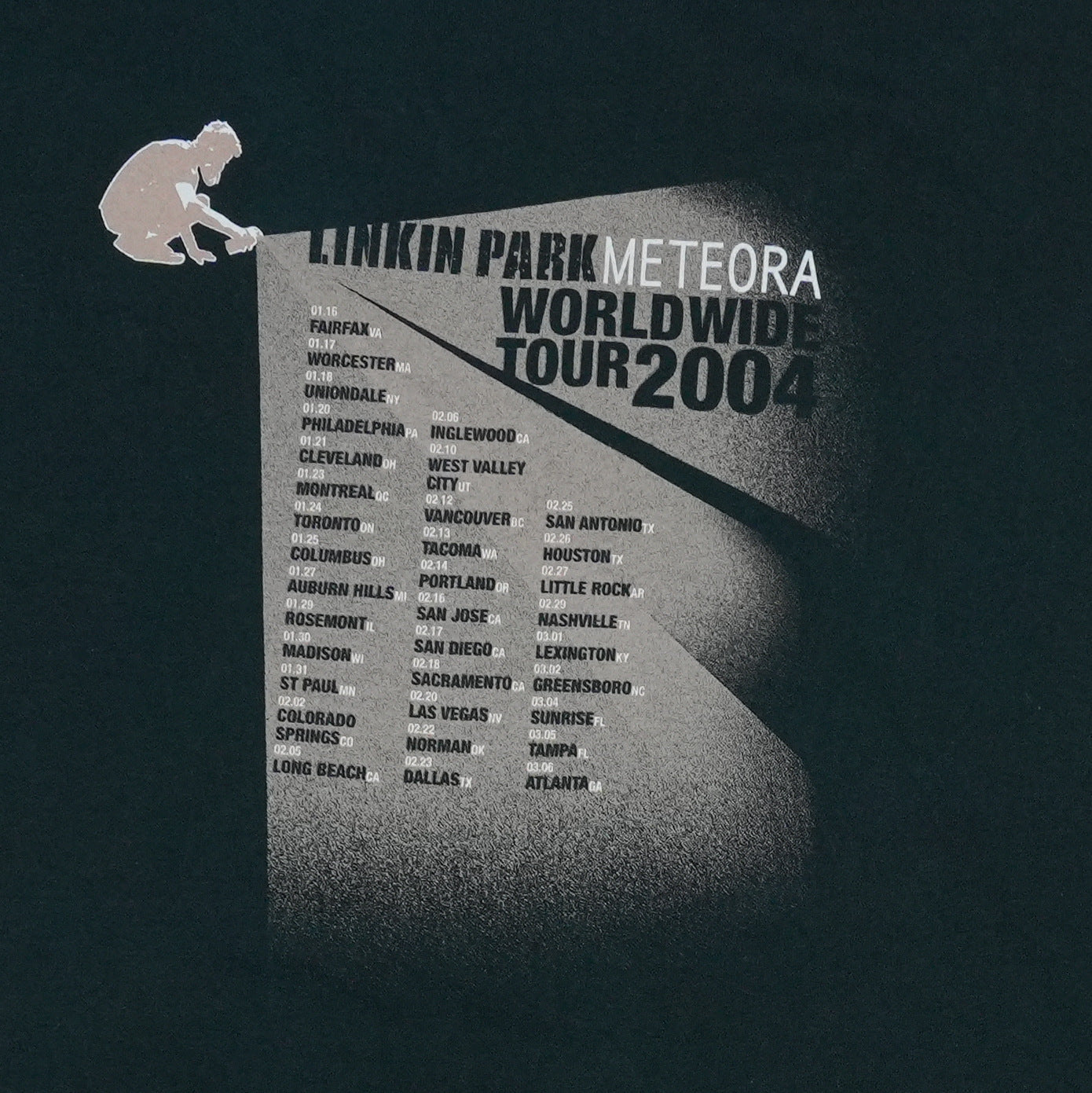 2004 Linkin Park Meteora Worldwide Tour Shirt Detail 4