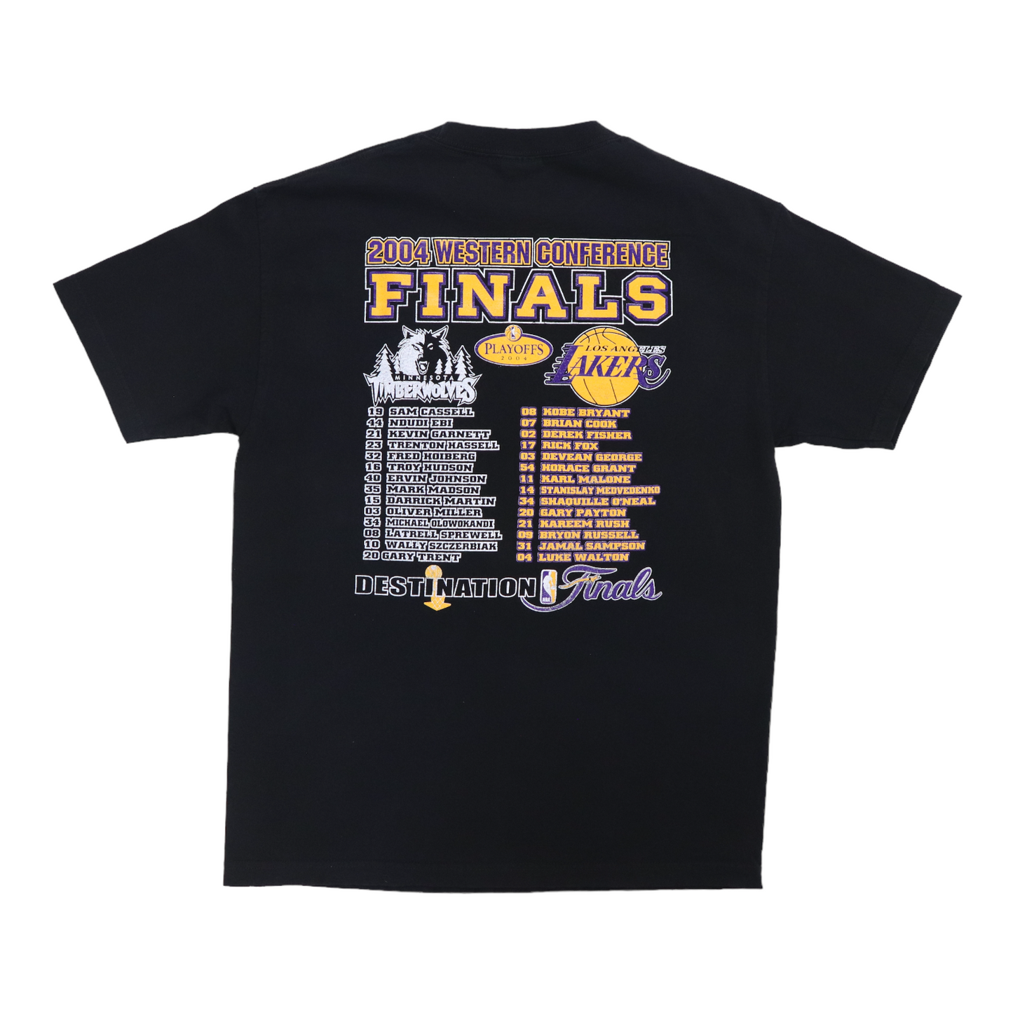 Original Vintage 2004 Los Angeles Lakers Playoffs Shirt Wyco Vintage