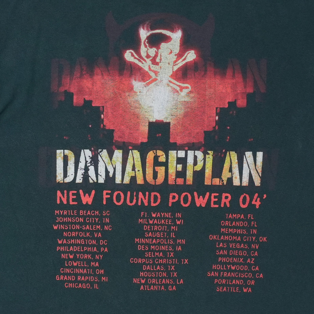 2004 Damageplan New Found Power Tour Shirt