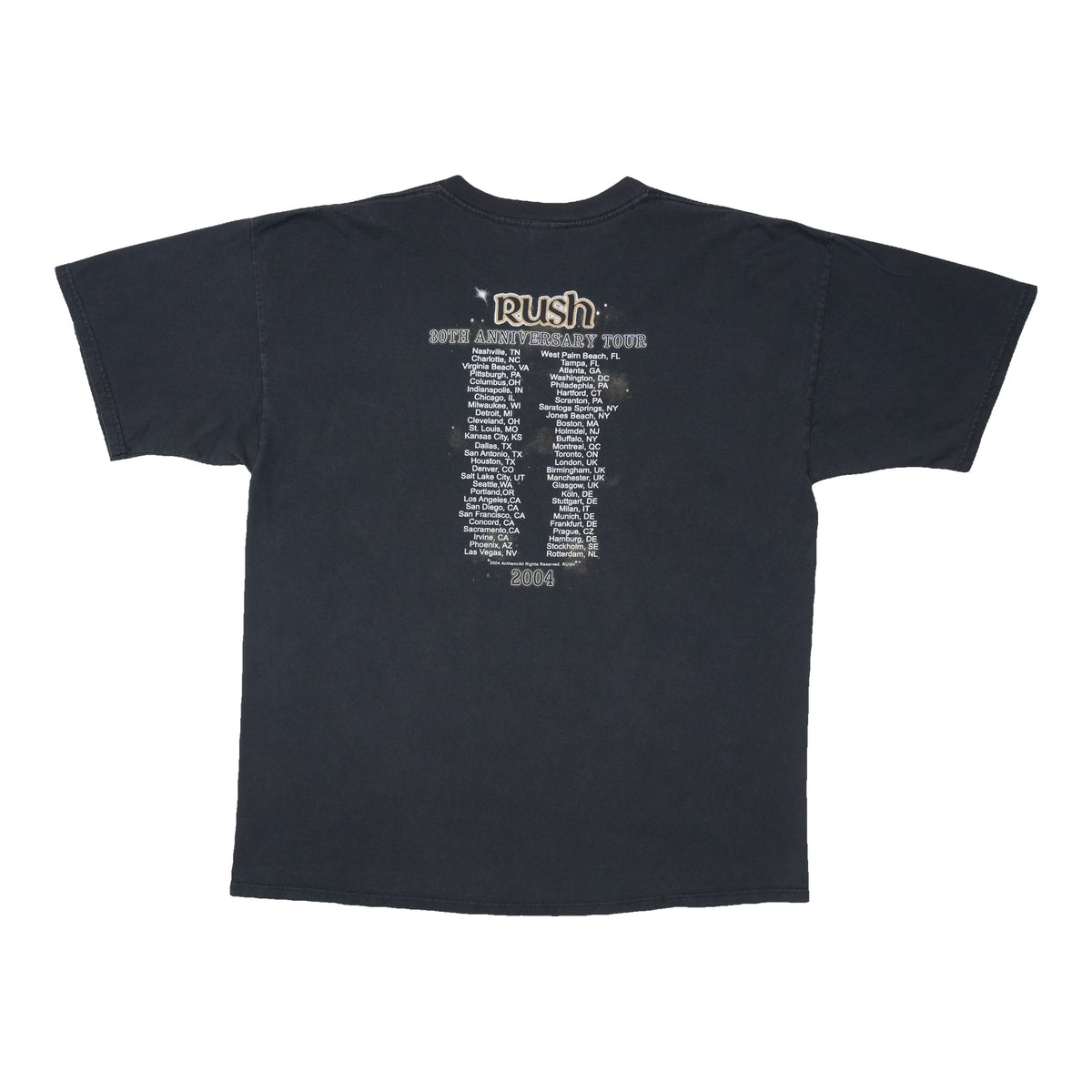 2004 Rush 30th Anniversary Tour Shirt