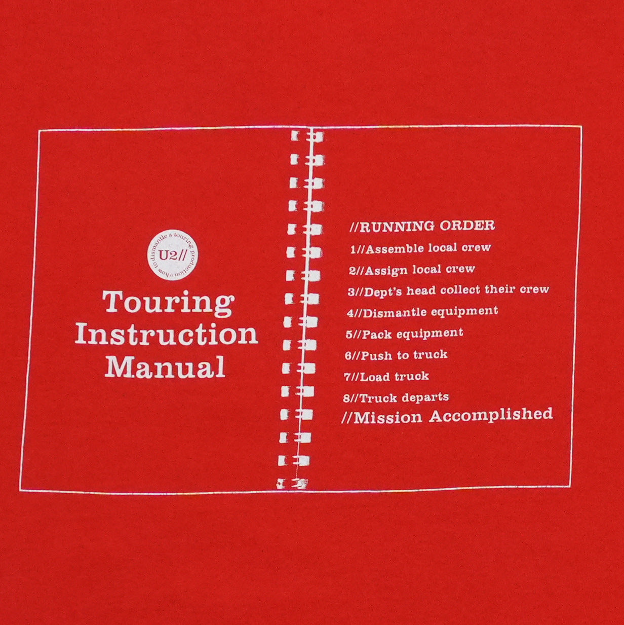2004 U2 Local Lighting Crew Shirt Detail 3