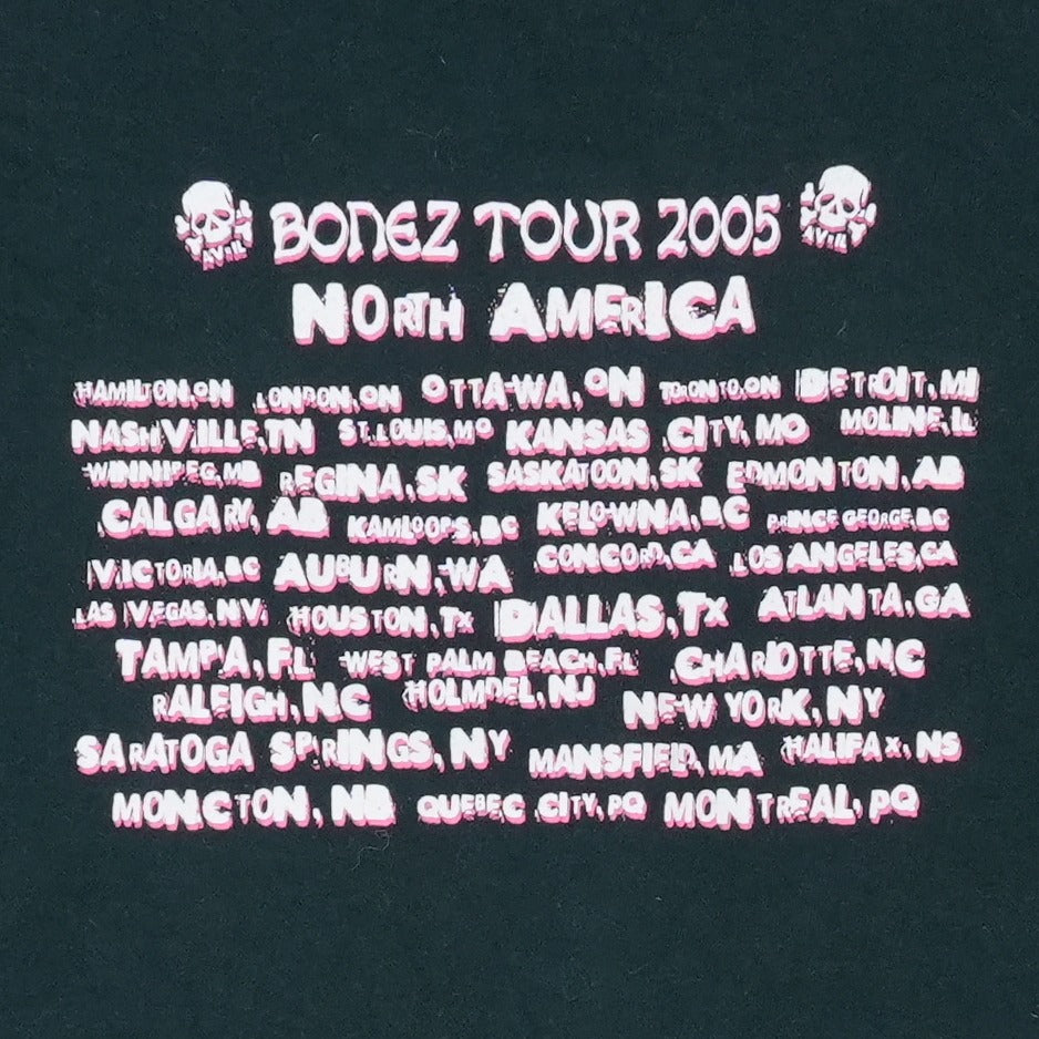 2005 Avril Lavigne Bonez Tour Shirt
