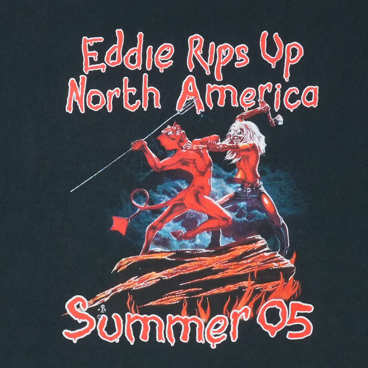 2005 Iron Maiden Eddie Rips Up North America Tour Shirt