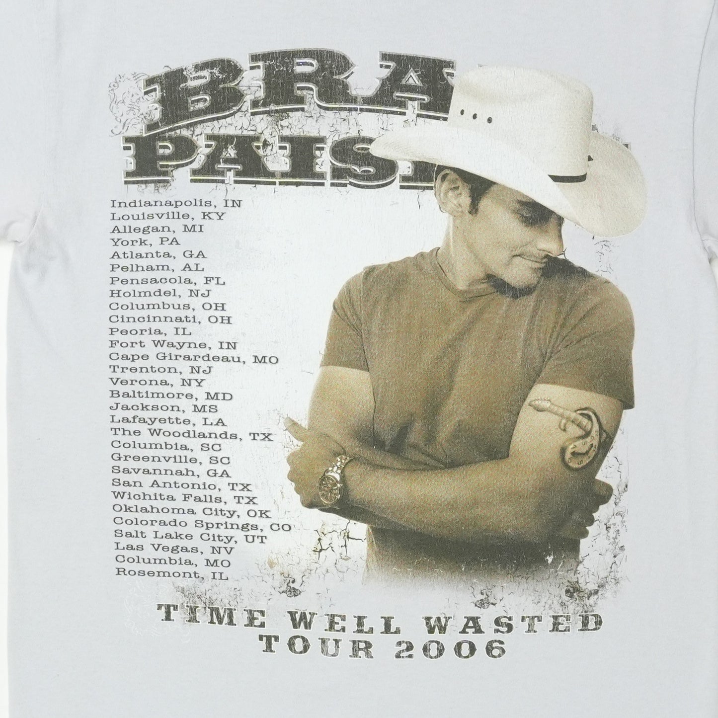 2006 Brad Paisley Time Well Wasted Tour Shirt