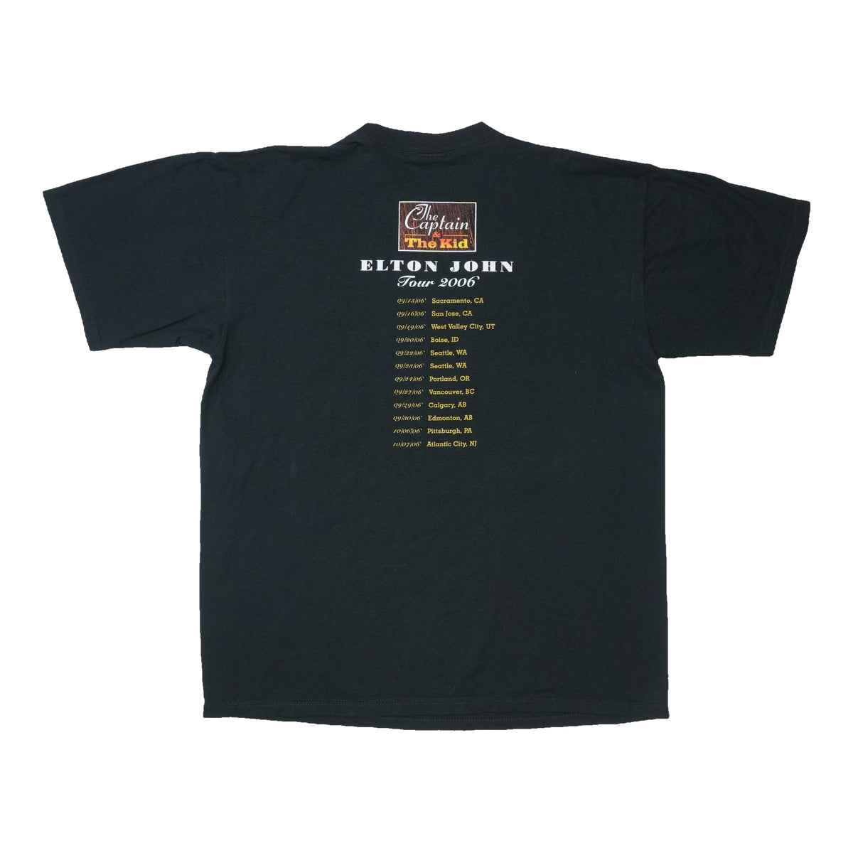 2006 Elton John Captain and the Kid Tour Shirt
