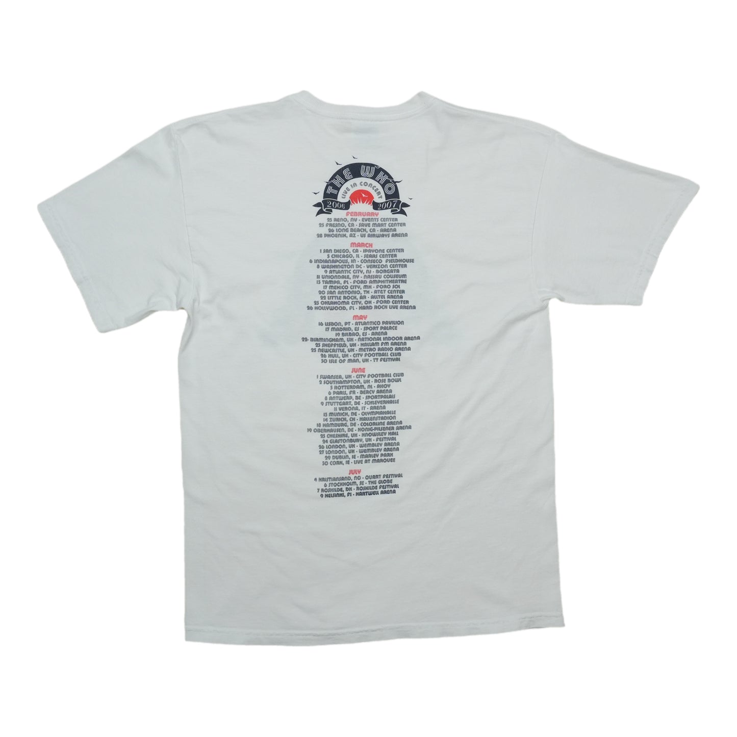 2006 The Who Live in Concert Shirt Back