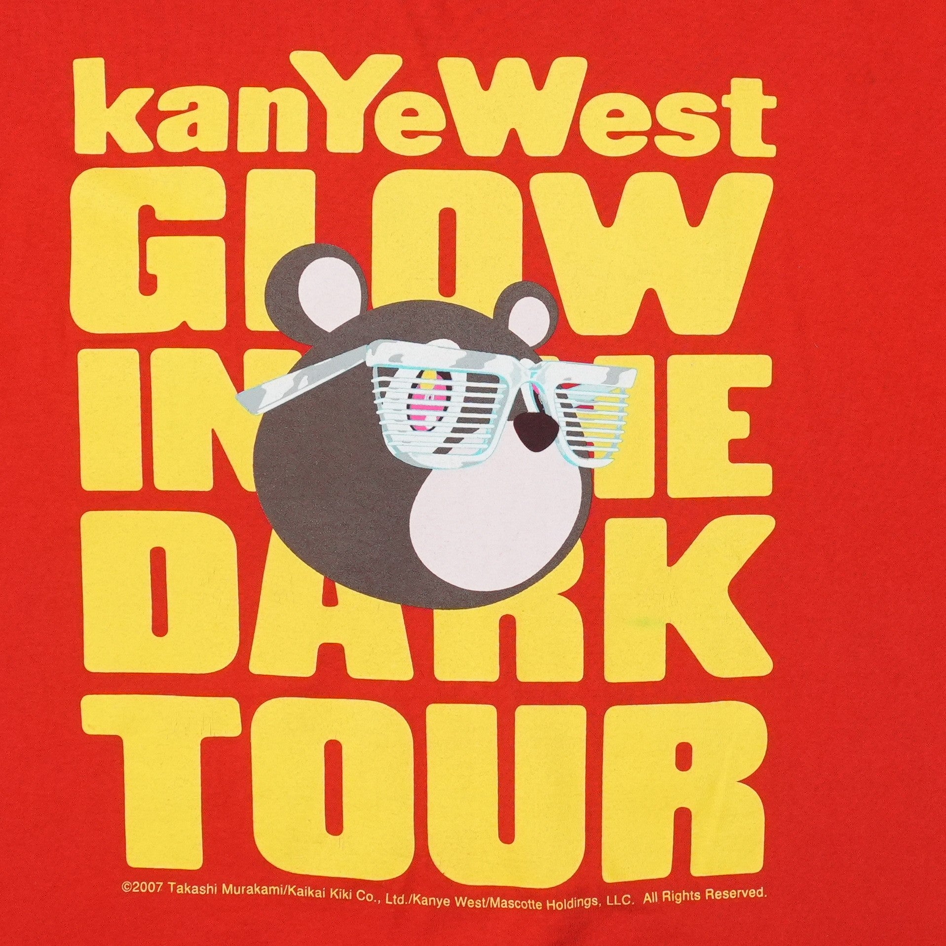 Buy 2007 Kanye West Glow In The Dark Tour Shirt - Vintage T Shirt