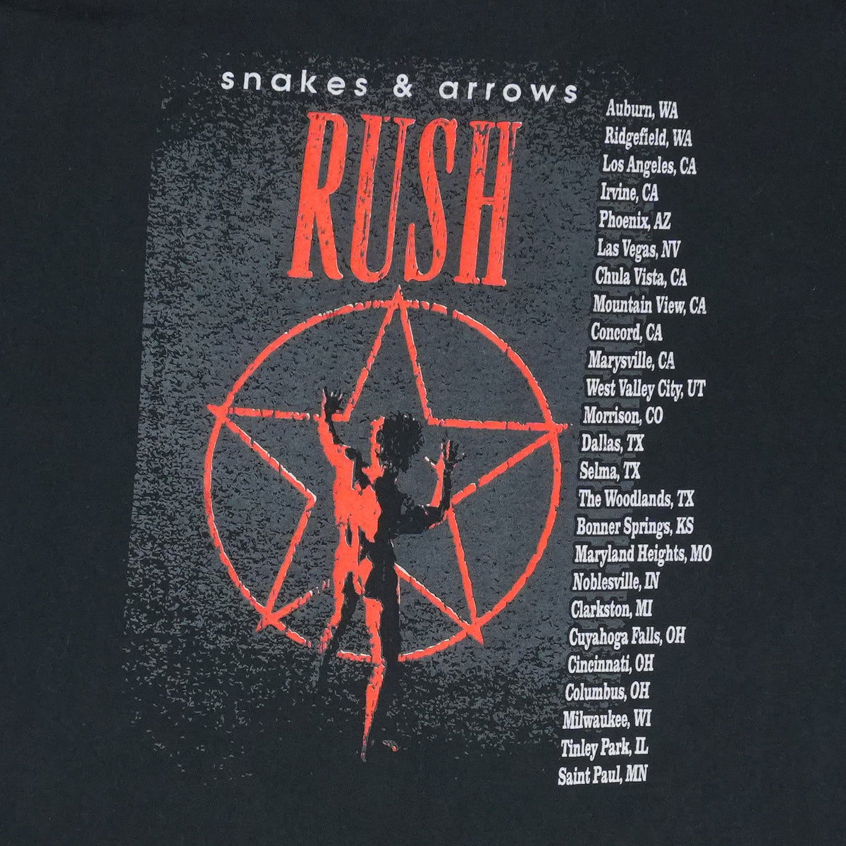 2007 Rush Snakes And Arrows Tour Shirt