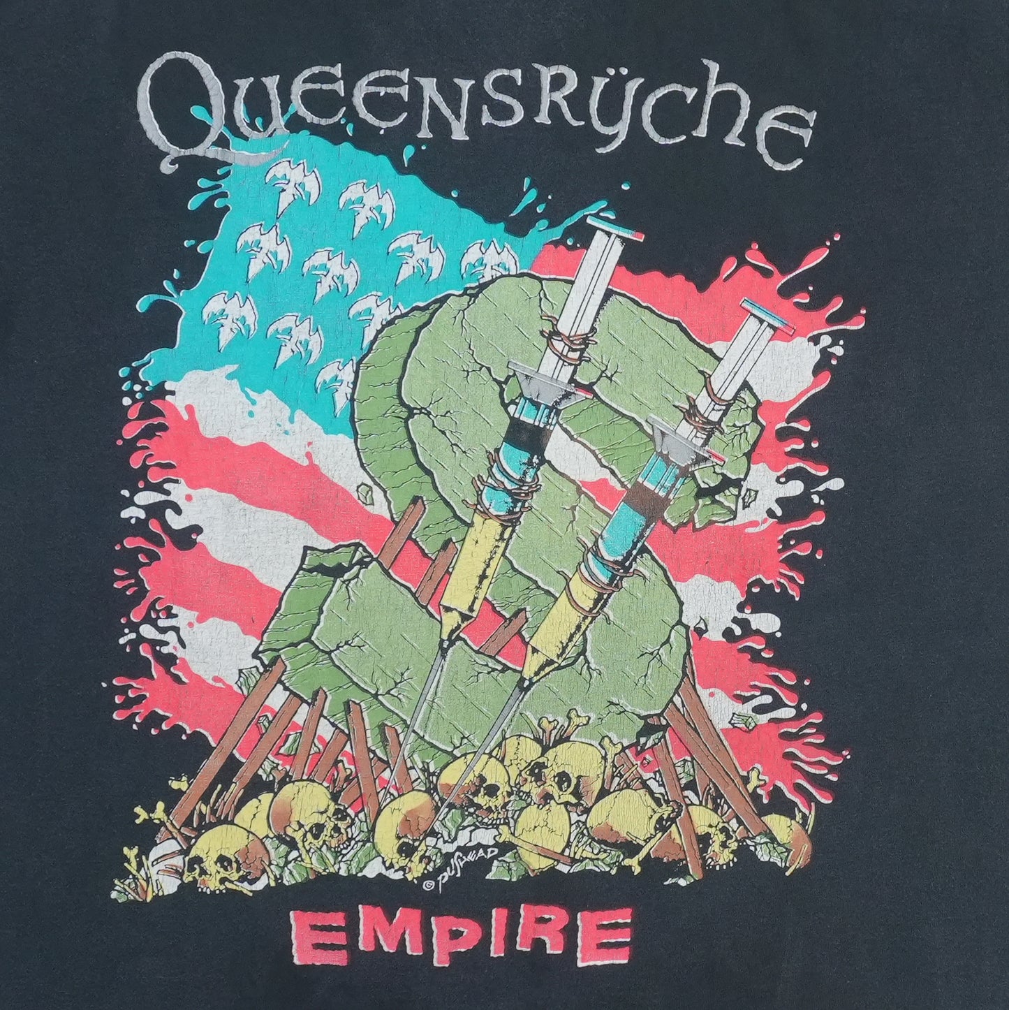 1991 Queensryche Empire Building Empires World Tour Shirt Detail 2