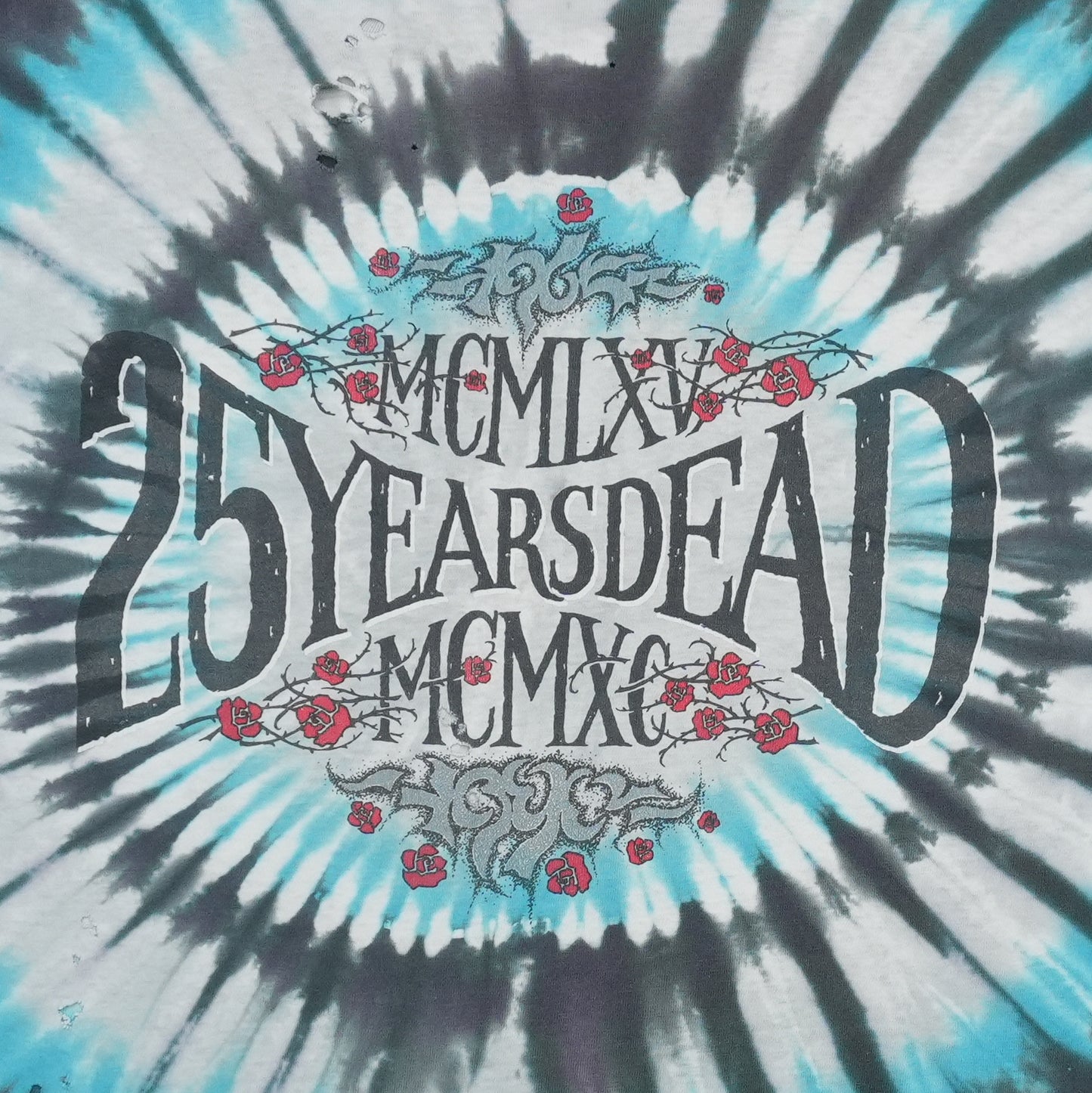 1990 Grateful Dead 25th Anniversary Tie Dye Shirt Back Graphic